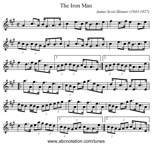 Iron Man, The - staff notation