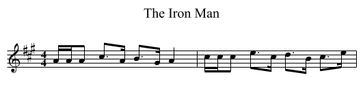 Iron Man, The  - staff notation