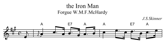 Iron Man, the  - staff notation