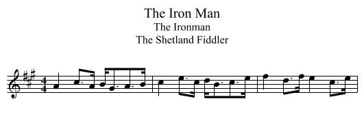Iron Man, The - staff notation