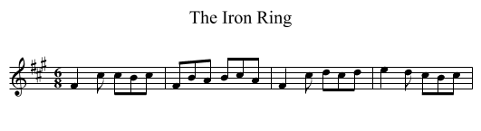 Iron Ring, The  - staff notation