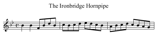 Ironbridge Hornpipe, The - staff notation
