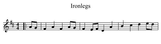 Ironlegs - staff notation