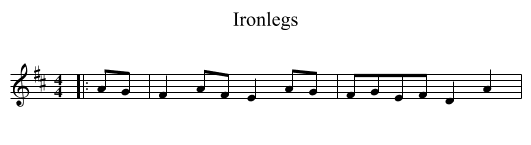 Ironlegs - staff notation
