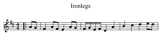 Ironlegs - staff notation