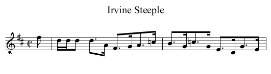 Irvine Steeple - staff notation