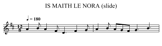 IS MAITH LE NORA (slide) - staff notation