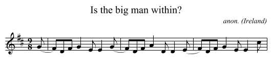 Is the big man within? - staff notation