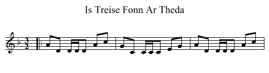 Is Treise Fonn Ar Theda - staff notation