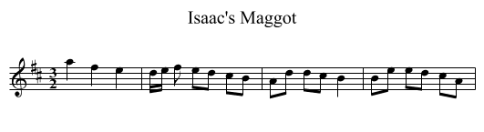 Isaac's Maggot - staff notation