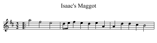 Isaac's Maggot - staff notation