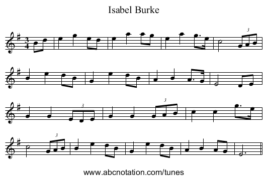 Isabel Burke - staff notation