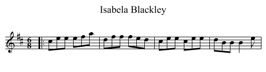 Isabela Blackley - staff notation