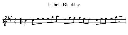 Isabela Blackley - staff notation
