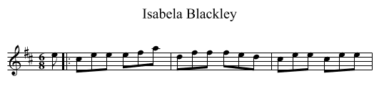 Isabela Blackley - staff notation