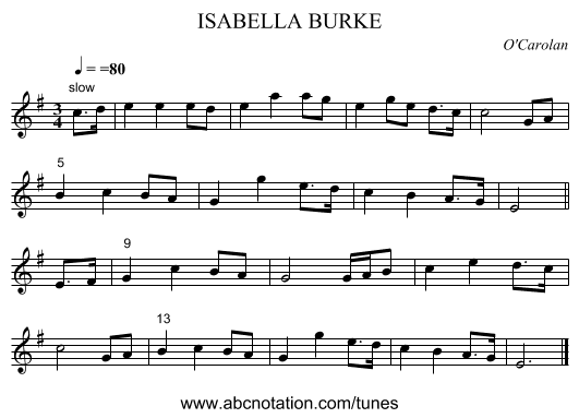 ISABELLA BURKE - staff notation