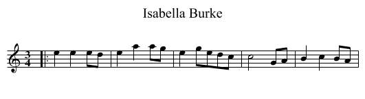 Isabella Burke - staff notation