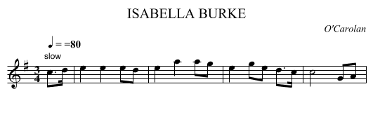 ISABELLA BURKE - staff notation