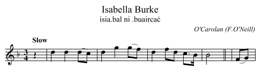 Isabella Burke - staff notation