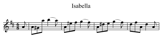 Isabella - staff notation