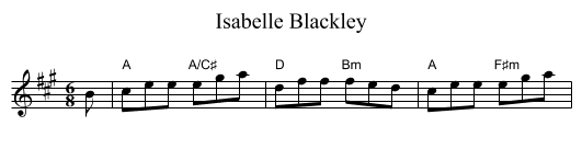 Isabelle Blackley - staff notation