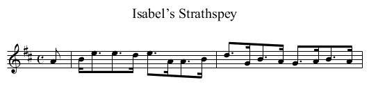 Isabel’s Strathspey - staff notation