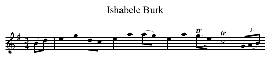 Ishabele Burk - staff notation