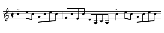 Island of Java - staff notation