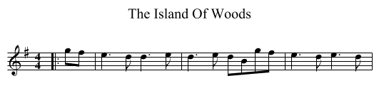 Island Of Woods, The  - staff notation