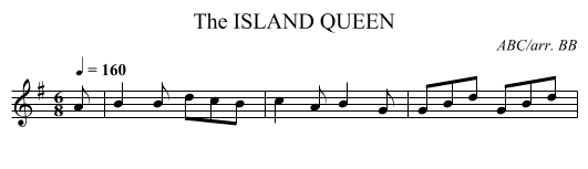 ISLAND QUEEN, The - staff notation