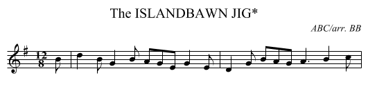 ISLANDBAWN JIG*, The - staff notation