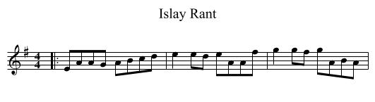 Islay Rant - staff notation