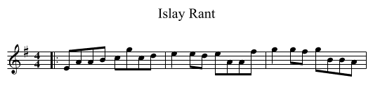Islay Rant - staff notation