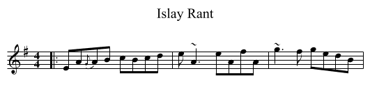 Islay Rant - staff notation