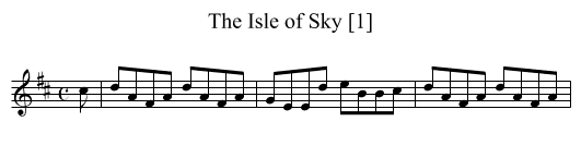 Isle of Sky [1], The - staff notation