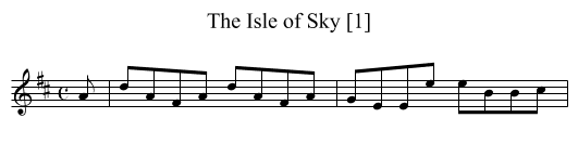 Isle of Sky [1], The - staff notation