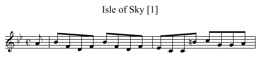 Isle of Sky [1] - staff notation