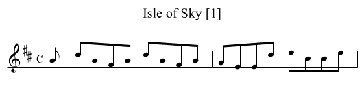 Isle of Sky [1] - staff notation