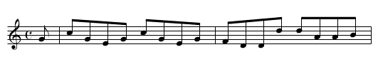Isle Of Sky. JaW.167 - staff notation