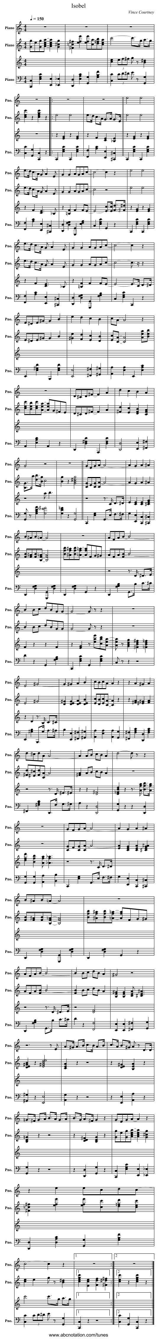 Isobel - staff notation
