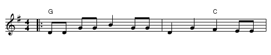 Isontalon Antti (G) - staff notation