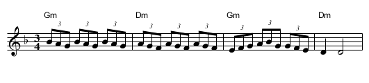 Israeli Mazurka - staff notation