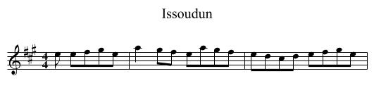 Issoudun - staff notation