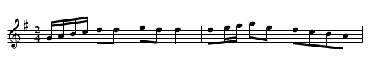 Ist mein Stuebchen eng und nett - staff notation