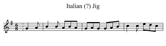 Italian (?) Jig - staff notation