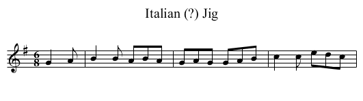 Italian (?) Jig - staff notation