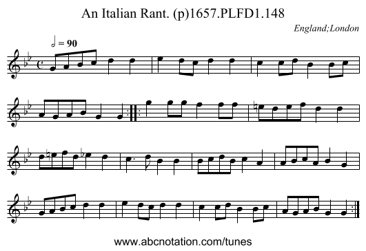Italian Rant. (p)1657.PLFD1.148, An - staff notation