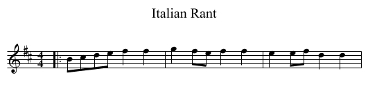 Italian Rant - staff notation