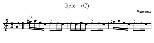 Iţele    (C) - staff notation