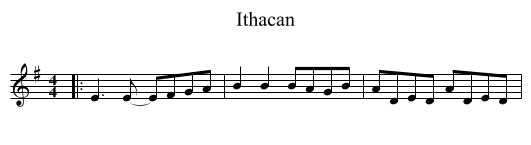 Ithacan - staff notation
